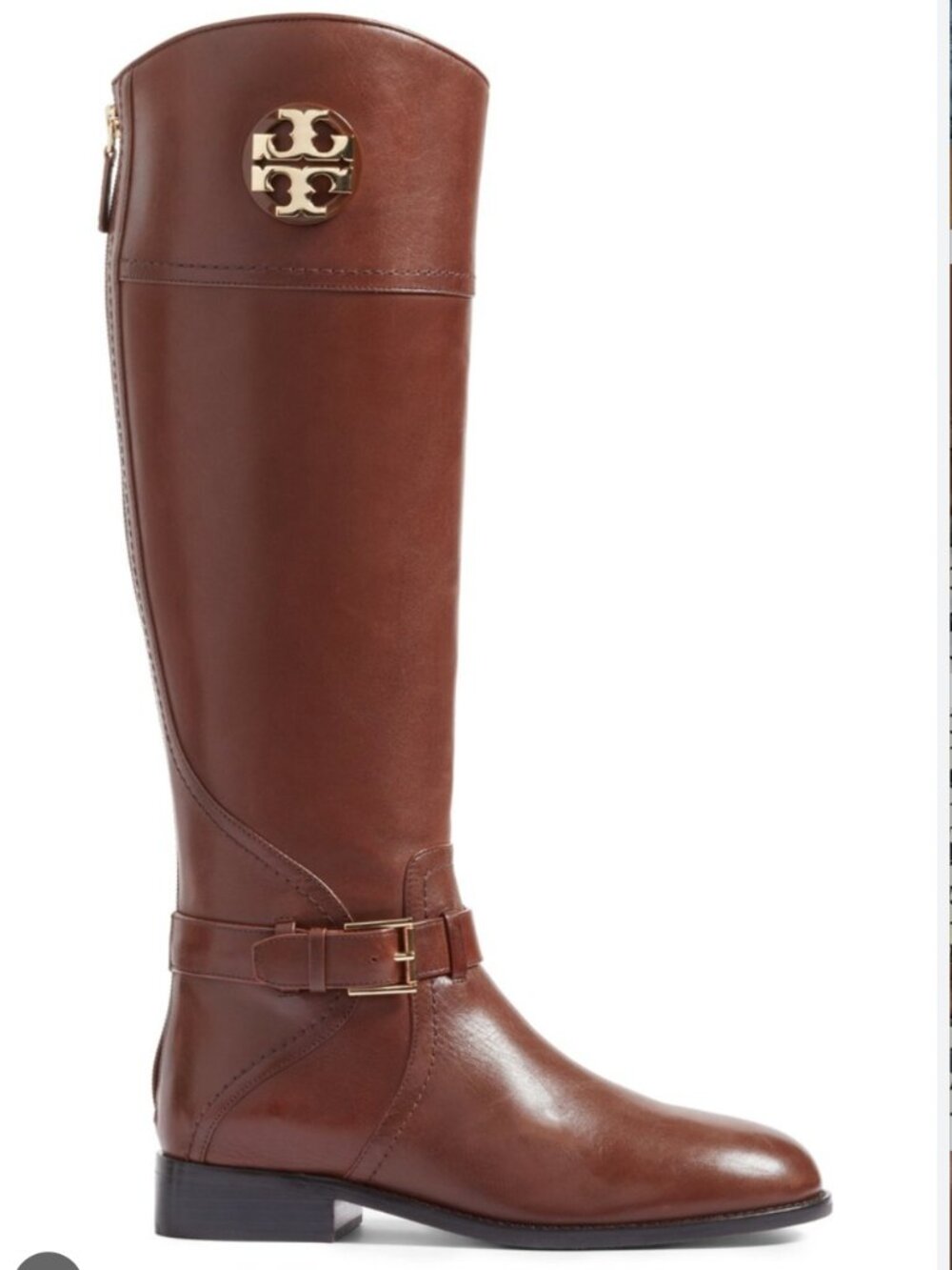 Tory Burch Brown Leather Adeline Riding Boot - Size 7